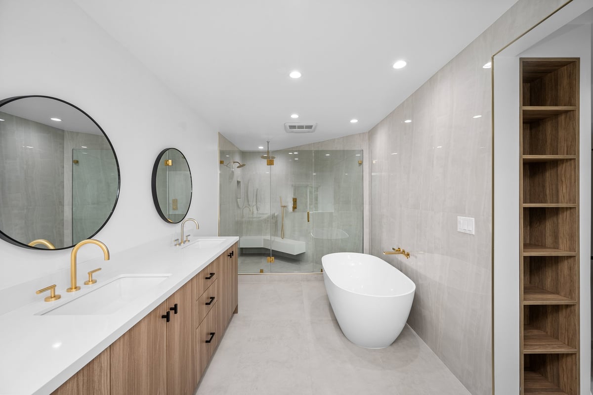 A finished bathroom renovation in a Geelong home by Morrissey Built