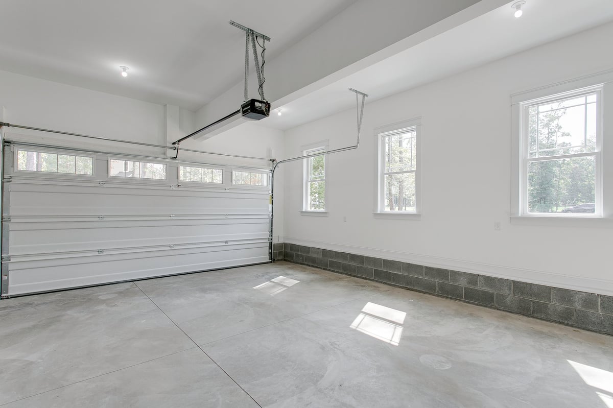 A residential garage built by Morrissey Built in Geelong with dual overhead doors