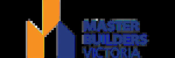 Master Builders Victoria member logo with orange and dark blue building mark and wordmark